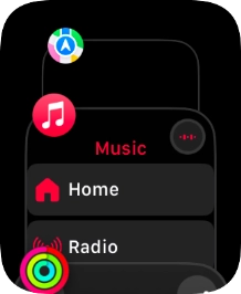 Slide your finger left on the required application.
