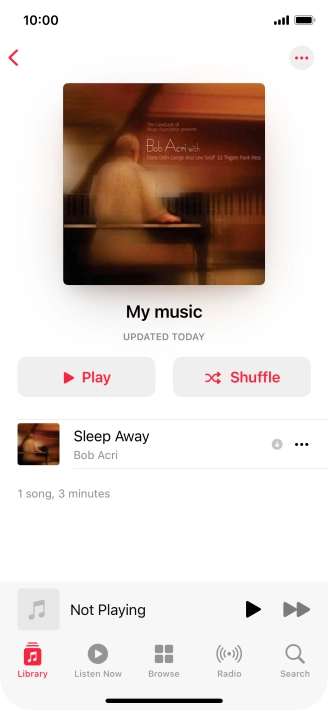 Go to the required category or playlist and press the required audio file.