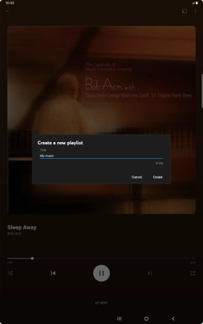 Key in a name for the playlist and press Create.