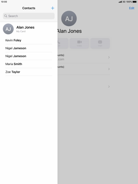 Press the new contact icon.