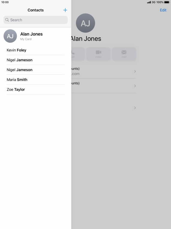 Press the new contact icon. Press the new contact icon.