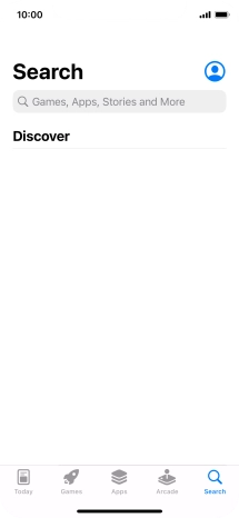 Press the search field and key in the name or subject of the required app.