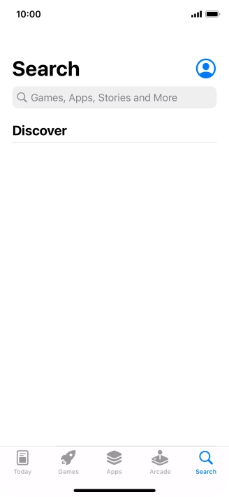 Press the search field and key in the name or subject of the required app.