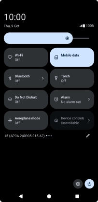 Press the settings icon.
