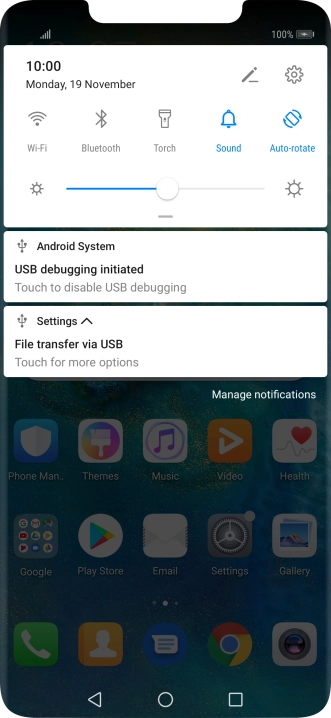 Press Touch for more options.