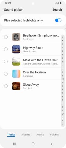 Press the required ring tones to hear them.