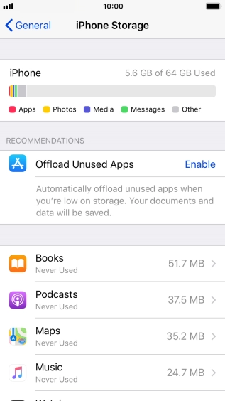 Press the required app.