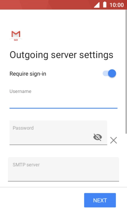 Press the field below 