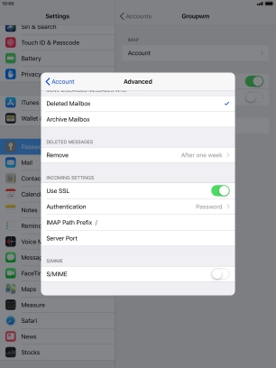 Press the indicator next to 