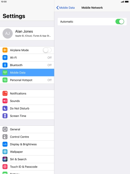 Press the indicator next to 