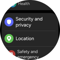 Press Security and privacy.