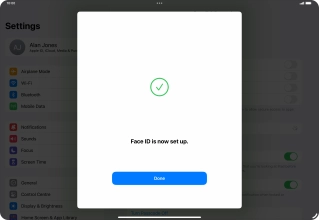 Press Done. If you haven't previously selected a lock code, key in a code of your own choice twice.