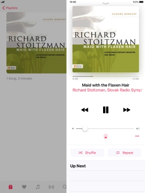 Press arrow right to go to the next audio file.