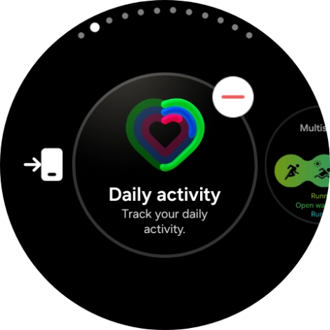 Press the remove widget icon.