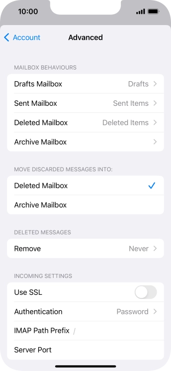 Press the indicator next to 