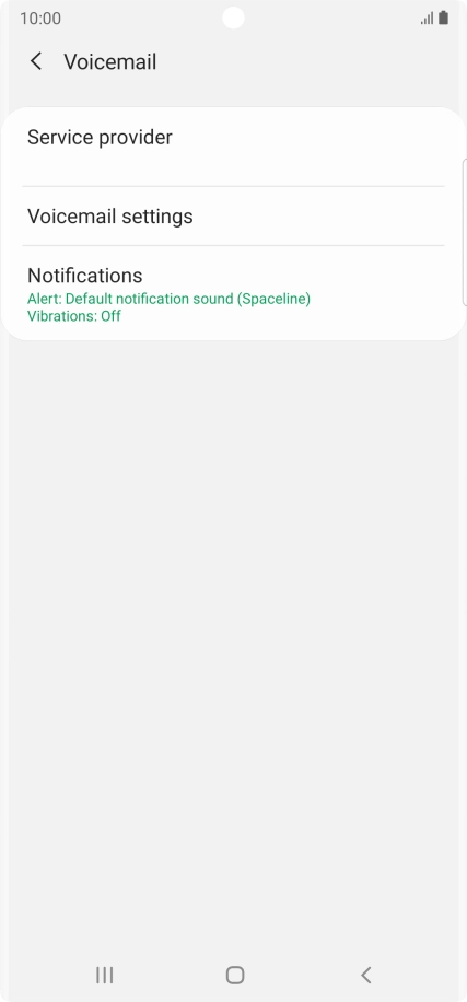Press Voicemail settings.