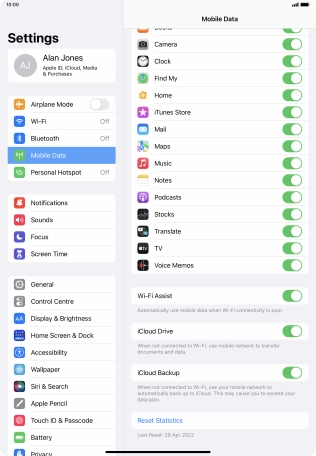 Press the indicator next to 