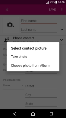 Press Choose photo from Album and go to the required folder.