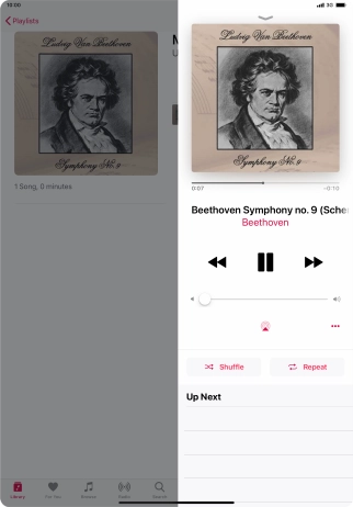 Press arrow right to go to the next audio file.