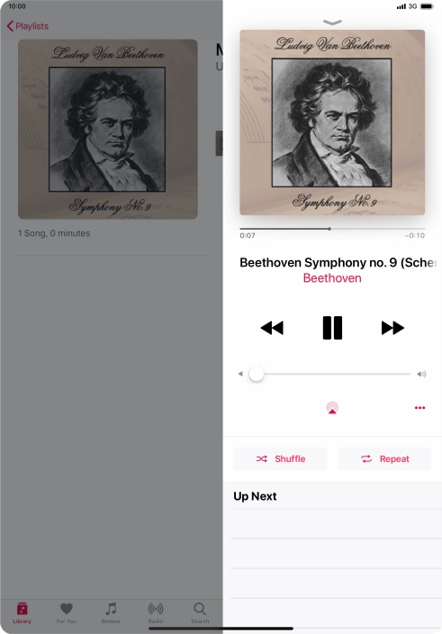Press arrow right to go to the next audio file.