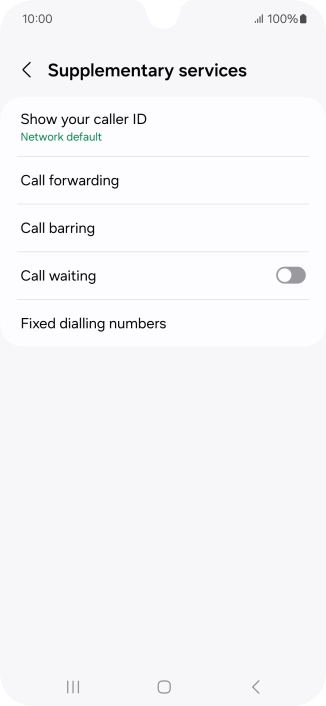 Press Call forwarding.