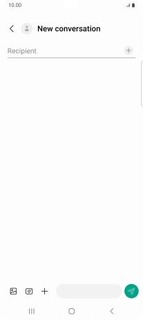 Press the search field and key in the first letters of the recipient's name.