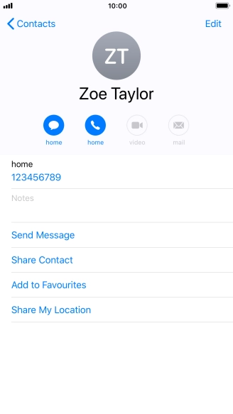 Press the Home key to return to the home screen.