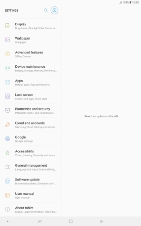 Press Cloud and accounts.