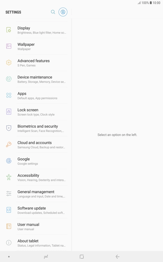 Press Cloud and accounts.