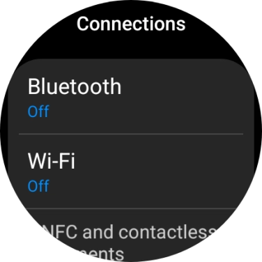 Press Bluetooth. Press Bluetooth.