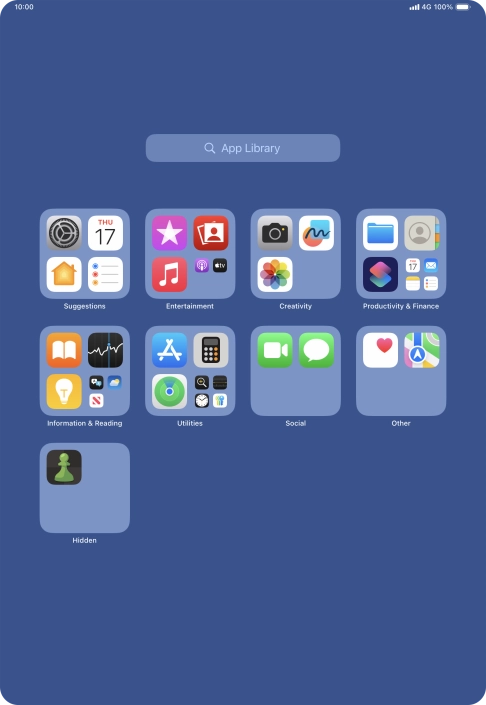 Press and hold the required app.