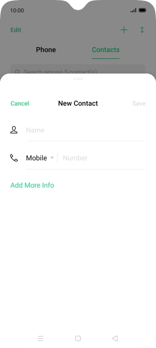 Press Name and key in the required name.