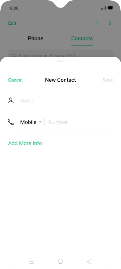 Press Name and key in the required name.