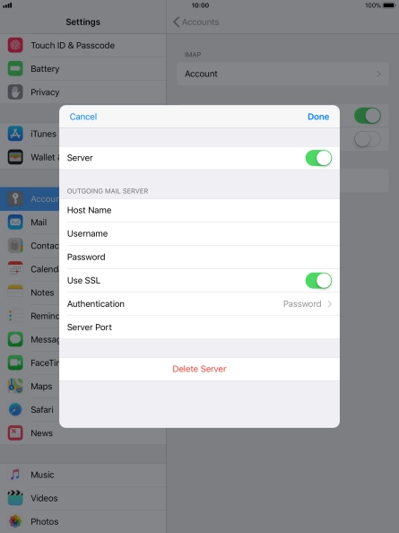 Press the indicator next to 