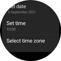 Press Set time. Press Set time.