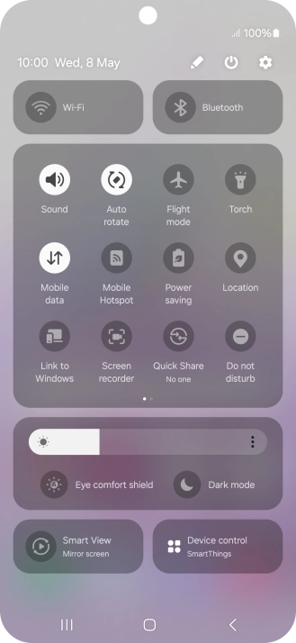 Press the settings icon.