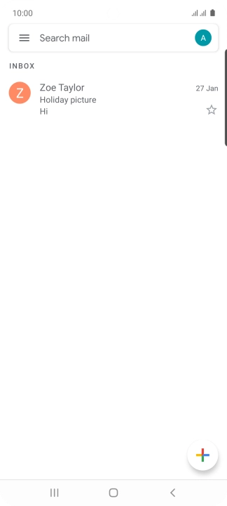 Press the email account icon.