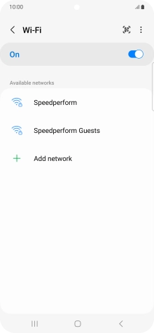 Press the required Wi-Fi network.
