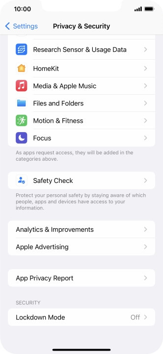Press App Privacy Report.