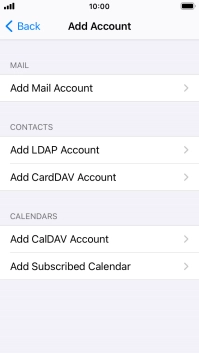 Press Add Mail Account.