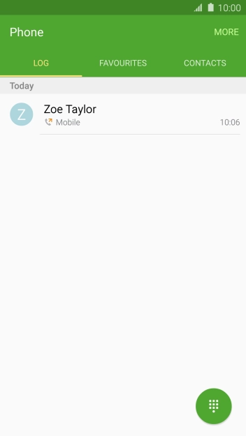 Press the keypad icon.