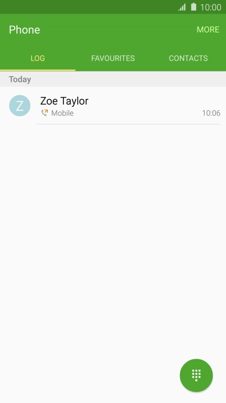 Press the keypad icon.