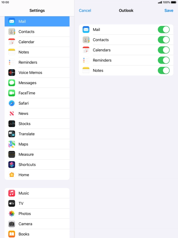 If this screen is displayed, you email account has been recognised and set up automatically. Follow the instructions on the screen to key in more information and finish setting up your tablet.