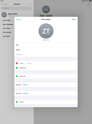 Press Phone and key in the required phone number.