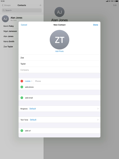 Press Phone and key in the required phone number.