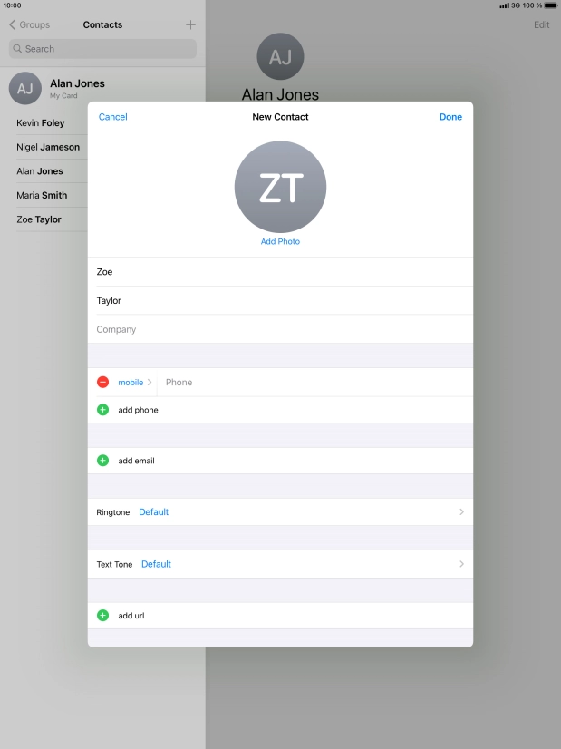 Press Phone and key in the required phone number.