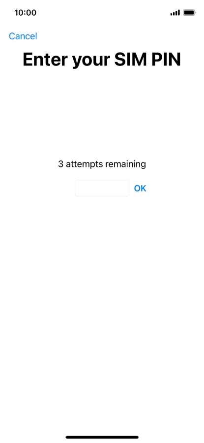 If your SIM is locked, key in your PIN and press OK.