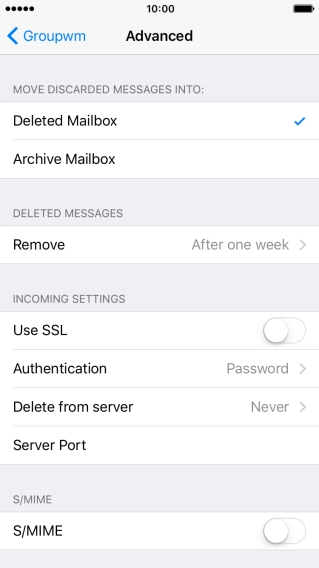 Press the indicator next to 