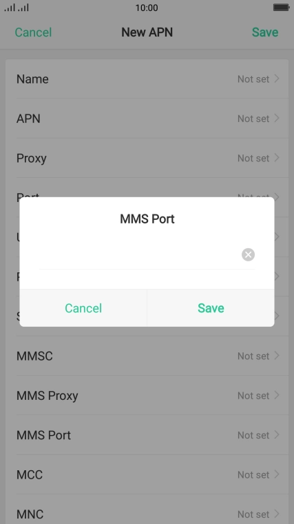 Key in 8080 and press Save.