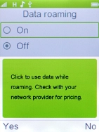 Press the Left selection key.
